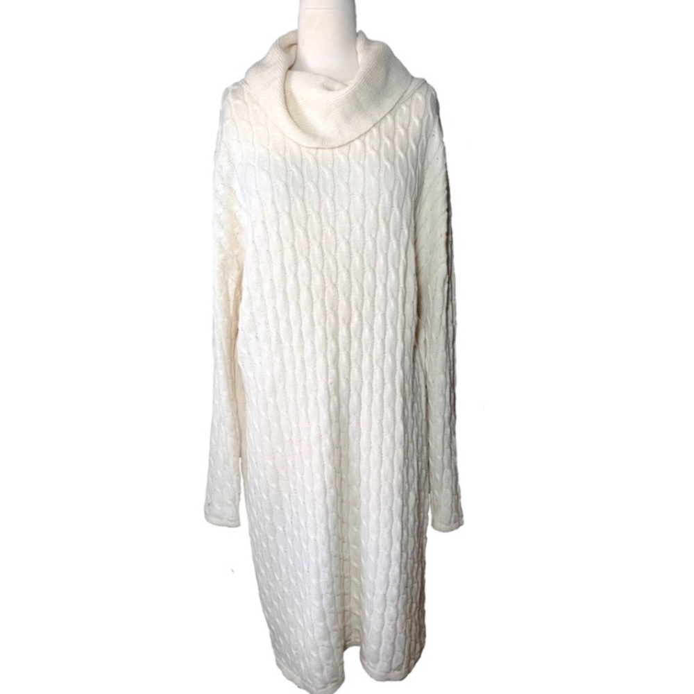 Cream sweater dress